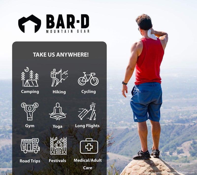 Bar-D Mountain Gear Bar-D Biodegradable Body Wipes with Tea Tree Oil & Aloe Vera - Refreshing Shower Wipes Great for Camping, Hiking, Post Workout and Travel (3-Pack, 10 Wipes/Pack) - Image 4